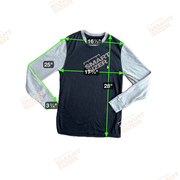 Polo Ralph‎ Lauren Mens Waffle Knit Thermal Shirt M Two Tone Casual Pony Preppy - Picture 2 of 7